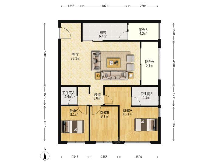 整租·俊发城(玉兰苑)
