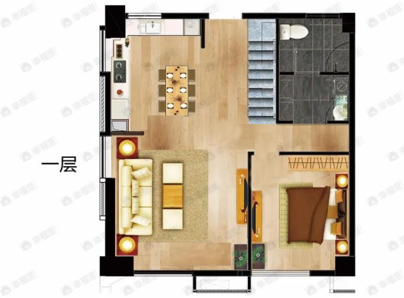 3室2厅2卫建面110平户型图