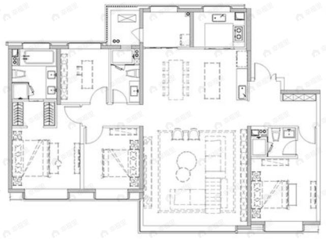 华润悦玺4室2厅3卫户型图