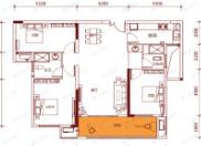 湘林熙水豪庭3室2厅2卫户型图