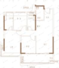 3室2厅2卫建面119平南户型图