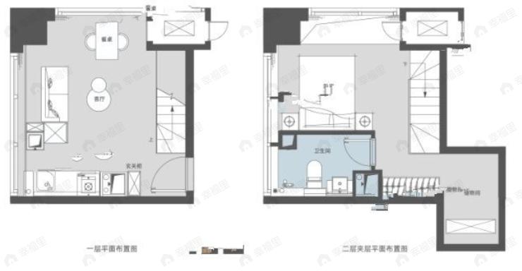绿地泊悦1室1厅1卫户型图
