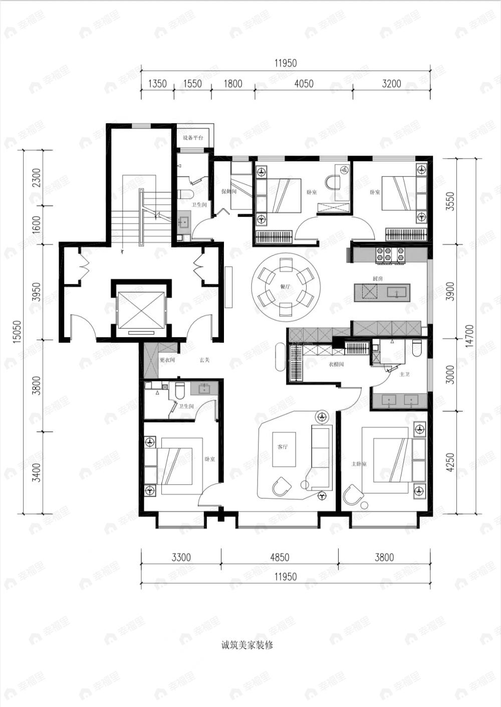懋源璟廷4室2厅3卫户型图