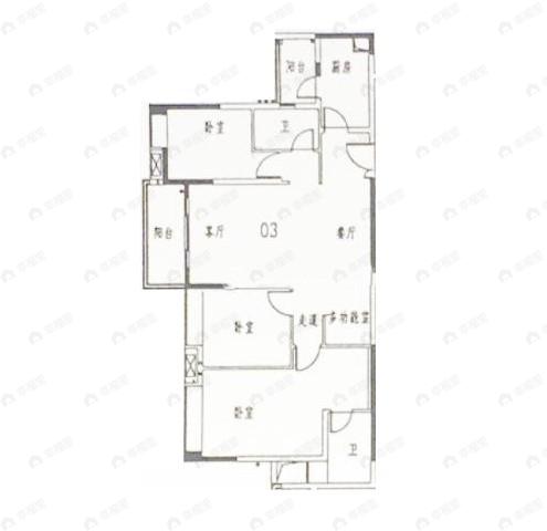 新世界云逸4室2厅2卫户型图