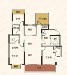 彰泰滨江学府3室2厅3卫户型图
