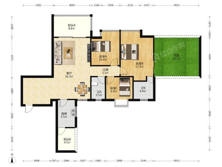 整租·时代名轩(南区)