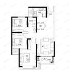 高科麓湾国际社区3室2厅1卫户型图