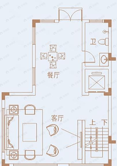 4室3厅5卫建面224平户型图