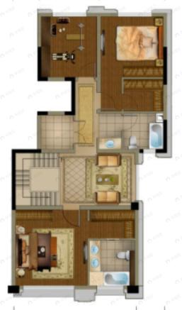 北辰南湖香麓4室2厅4卫户型图