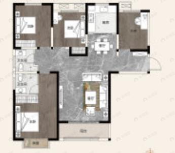 商都阜园4室2厅2卫户型图