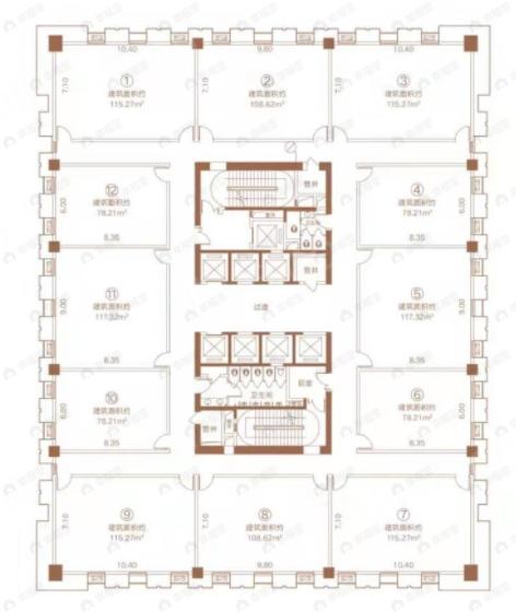 1室1厅1卫建面78平户型图