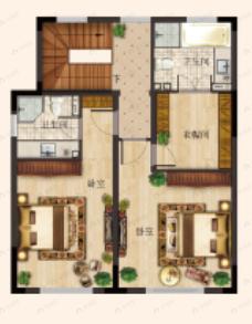 融创伍仟岛3室2厅2卫户型图