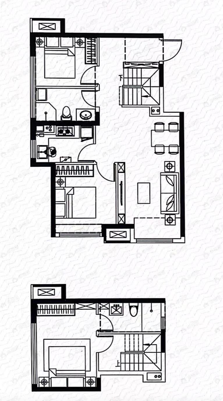 兰州中央公园3室2厅2卫户型图