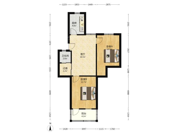 整租·扇骨里小区