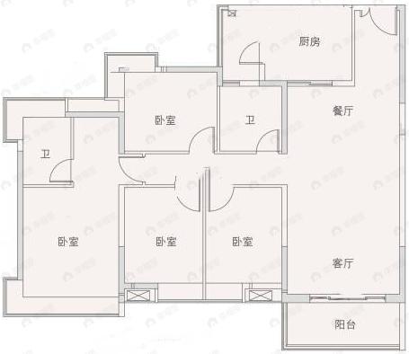 新世界云逸4室2厅2卫户型图