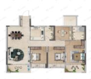 4室2厅2卫建面134平户型图
