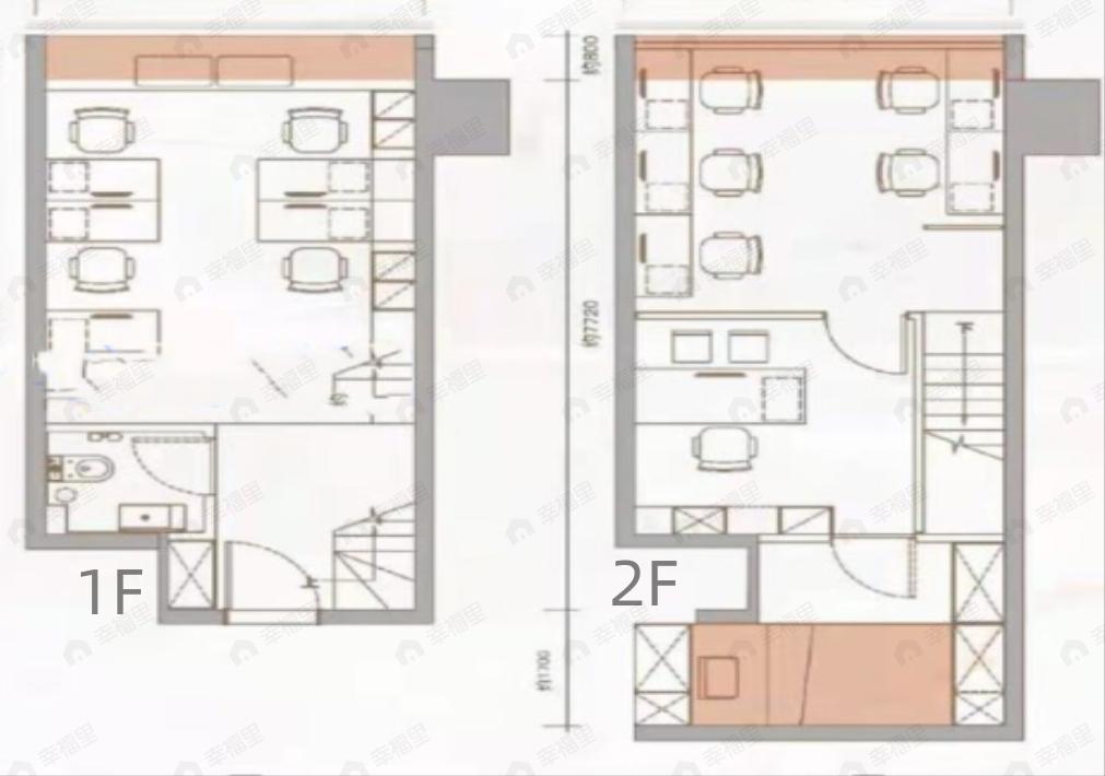 雁南朗寓1室1厅1卫户型图