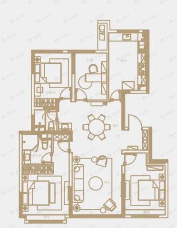 东航云锦东方4室2厅2卫户型图