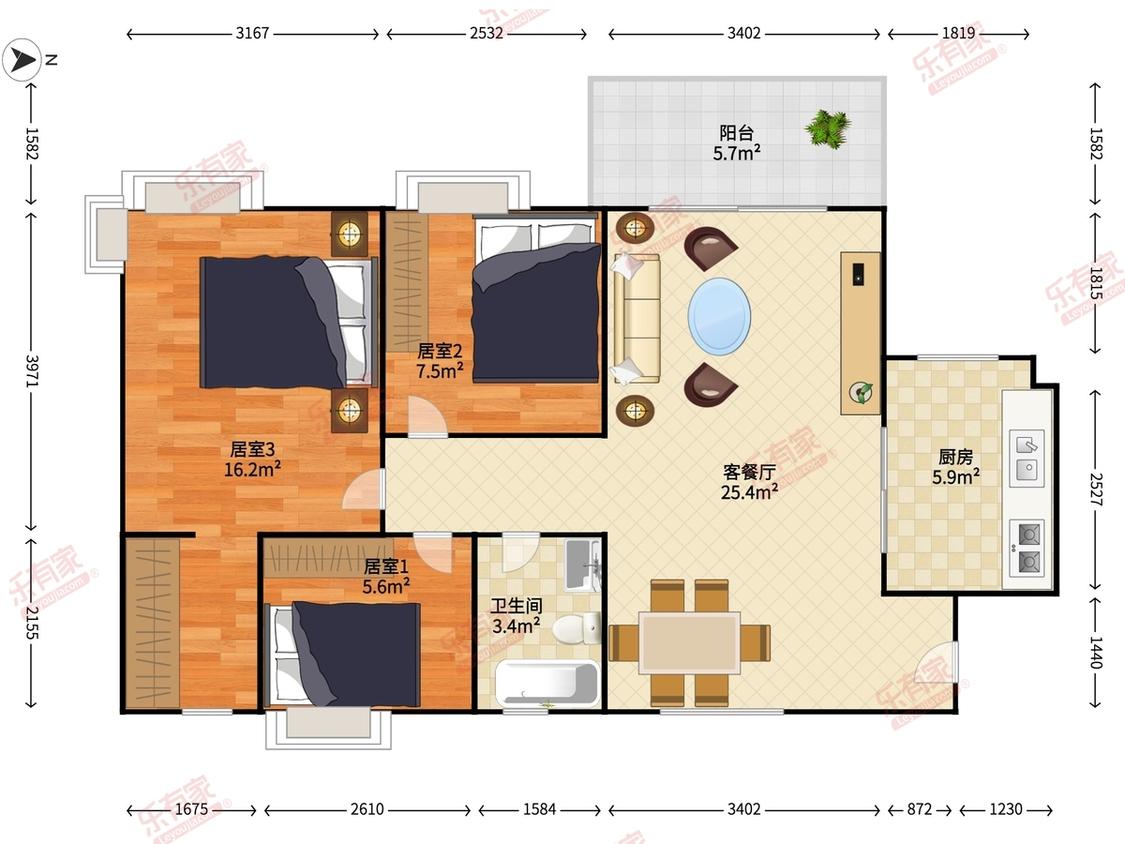 整租·顺景蔷薇山庄