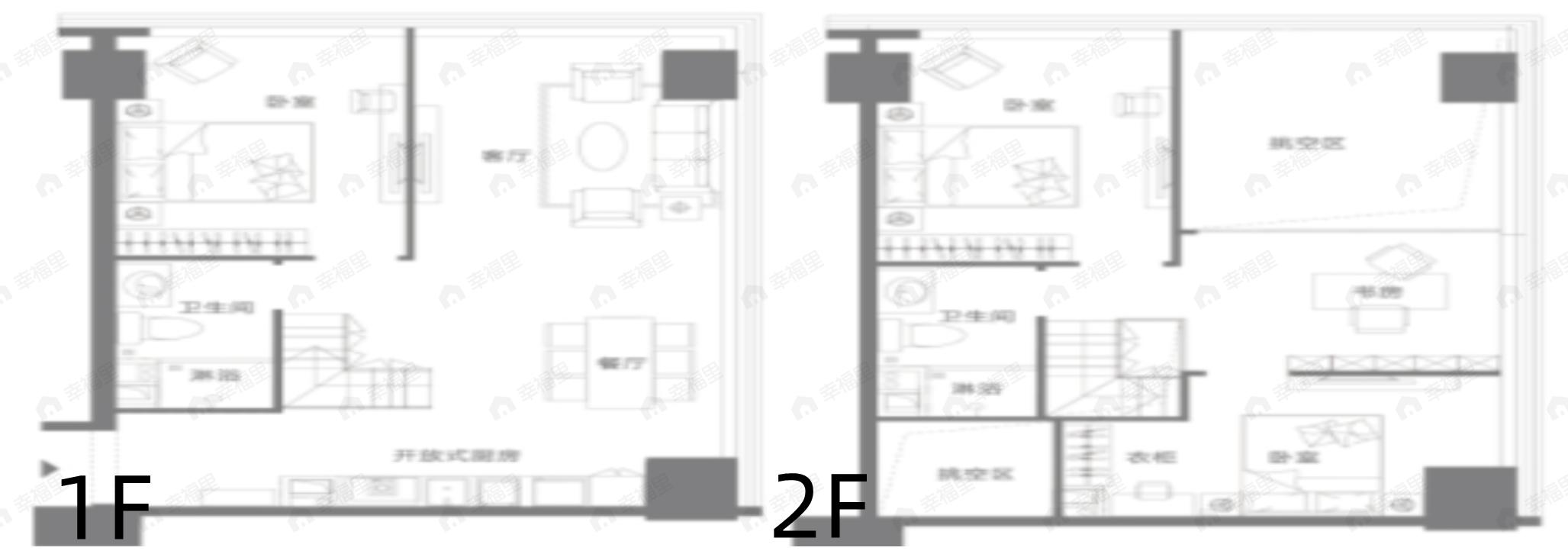 金茂国际公寓4室2厅2卫户型图