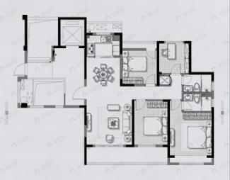 招商德信博悦湾4室2厅2卫户型图