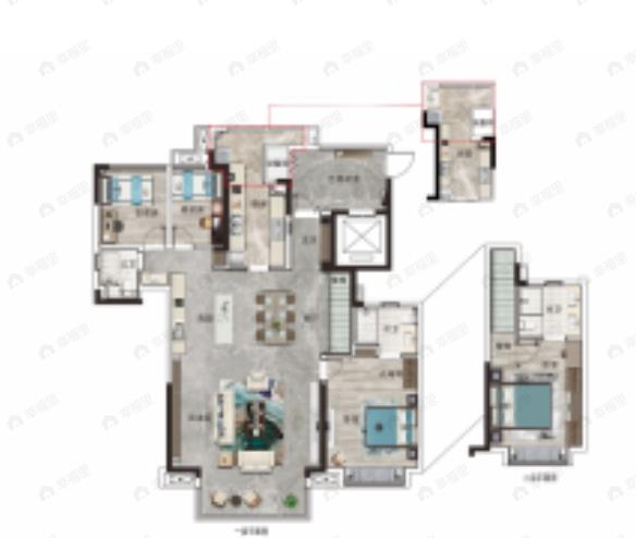 和顺府4室2厅3卫户型图
