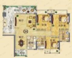 3室2厅2卫建面117平户型图