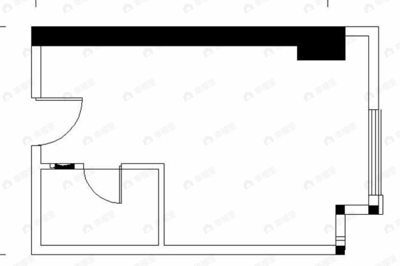 1室1厅1卫建面45平户型图