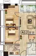 廉江市华境大厦2室1厅1卫户型图