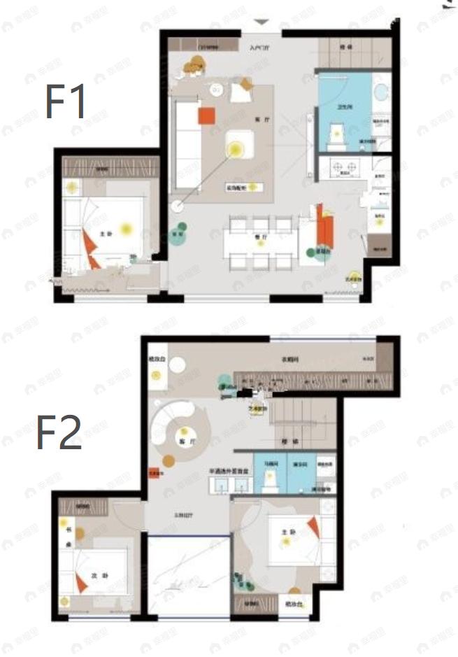 中润府3室2厅2卫户型图