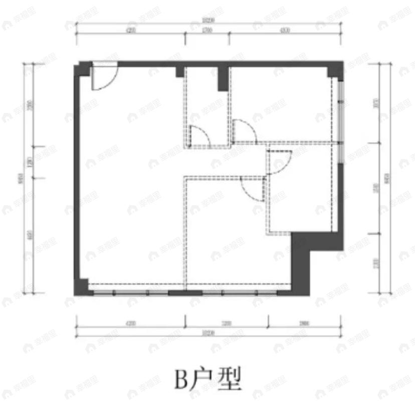 禧福壹号3室2厅1卫户型图
