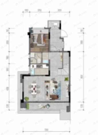 金科中梁美院4室2厅3卫户型图
