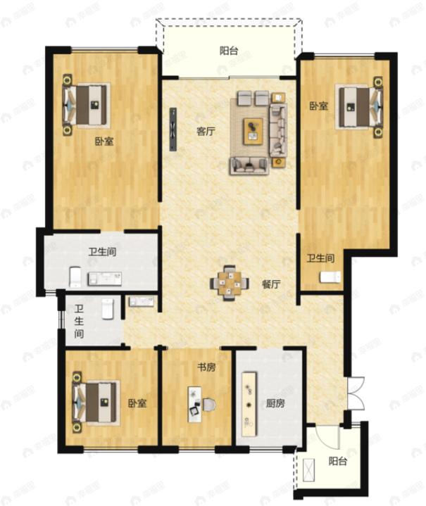 中南樾府4室2厅2卫户型图