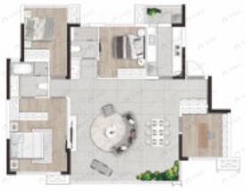 华润置地静安府4室2厅2卫户型图