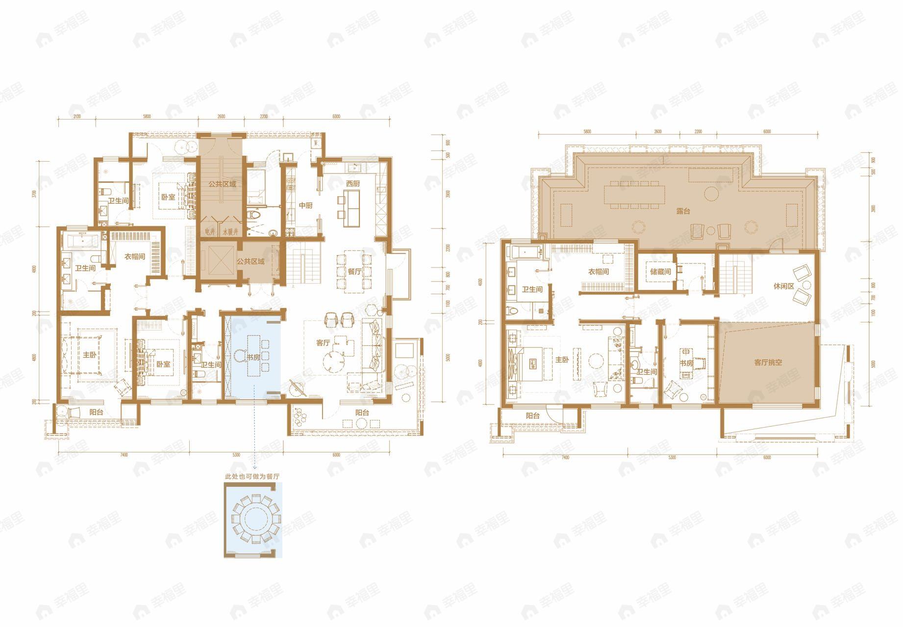 天润福熙大道6室3厅5卫户型图