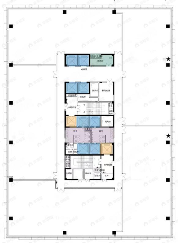 1室1厅建面2145m²南户型图