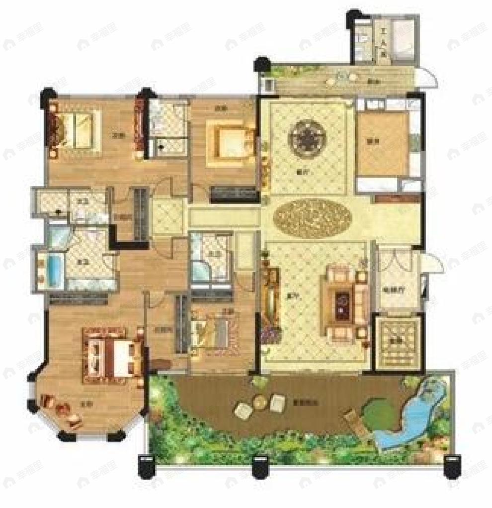 保利君悦湾5室2厅5卫户型图