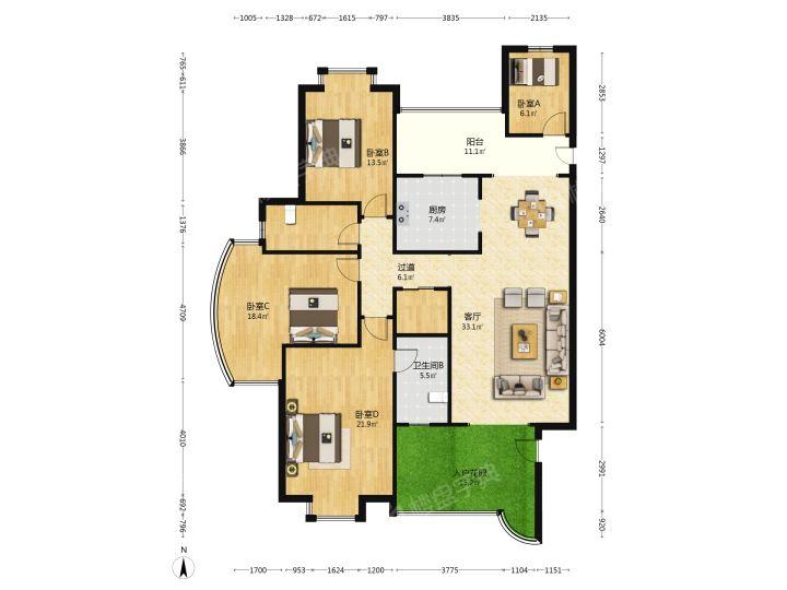 整租·海阔天空国瑞城(雅仕苑)