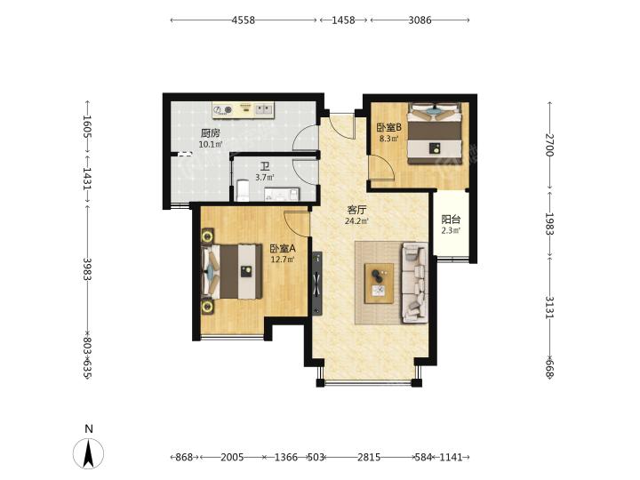 整租·曲江汉华城