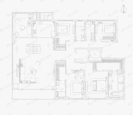 融创望江府5室2厅3卫户型图