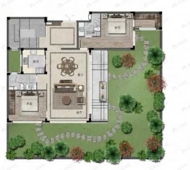 5室2厅4卫建面246平南户型图