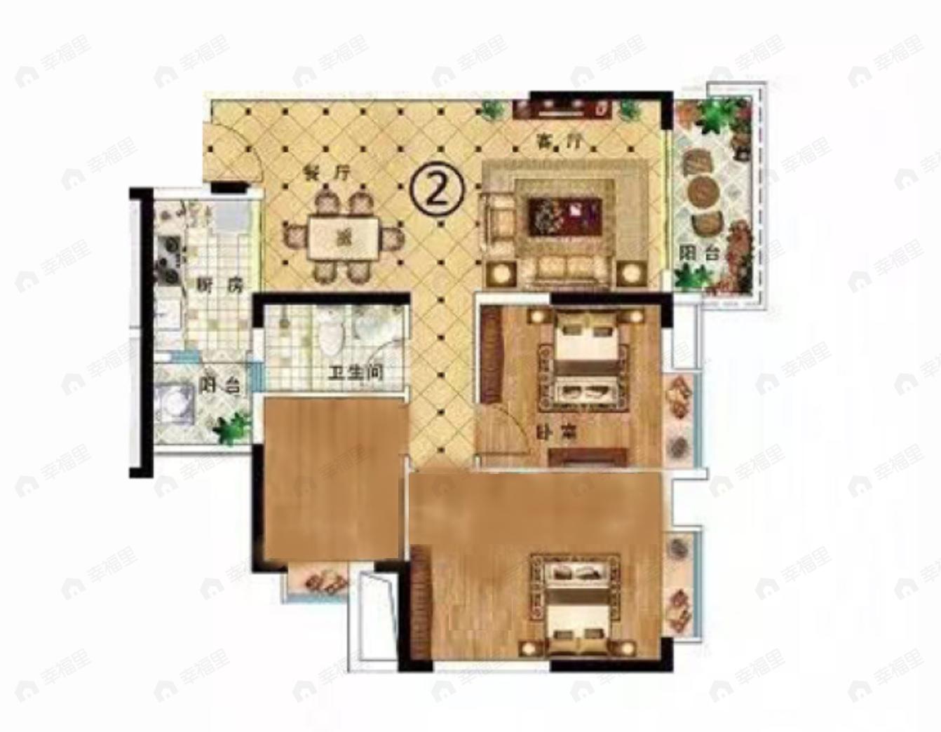顺欣花园3室2厅1卫户型图