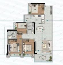 美林湖4室2厅2卫户型图