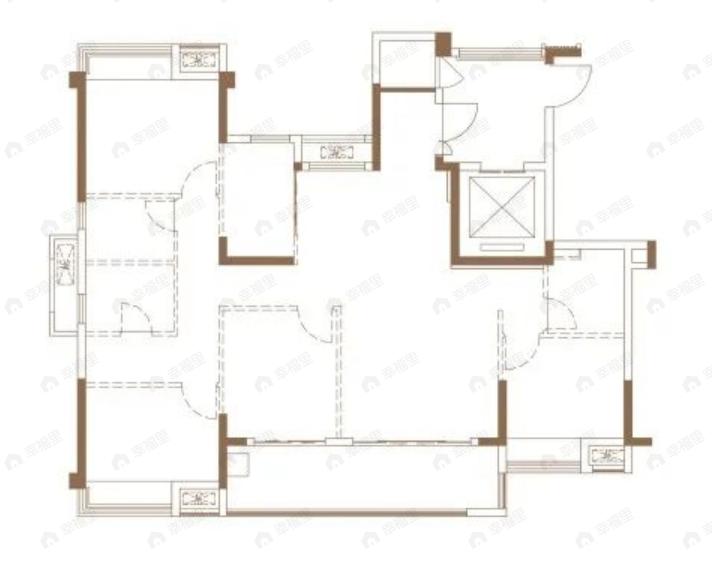 榕发江墘云筑4室2厅3卫户型图