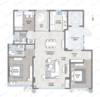 银丰玖玺城4室2厅2卫户型图