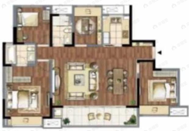 建发御璟湾4室2厅2卫户型图