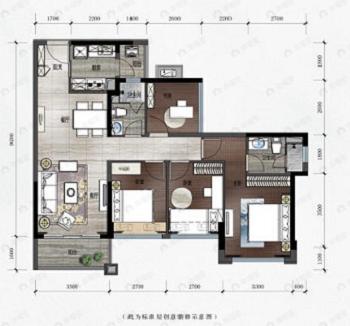龙光天曜4室2厅2卫户型图