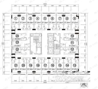 1室1厅建面27平户型图