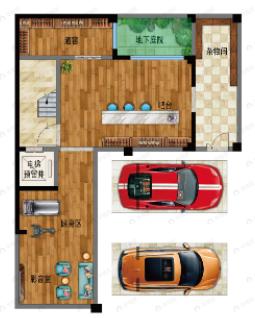 5室2厅4卫建面311平北|南户型图