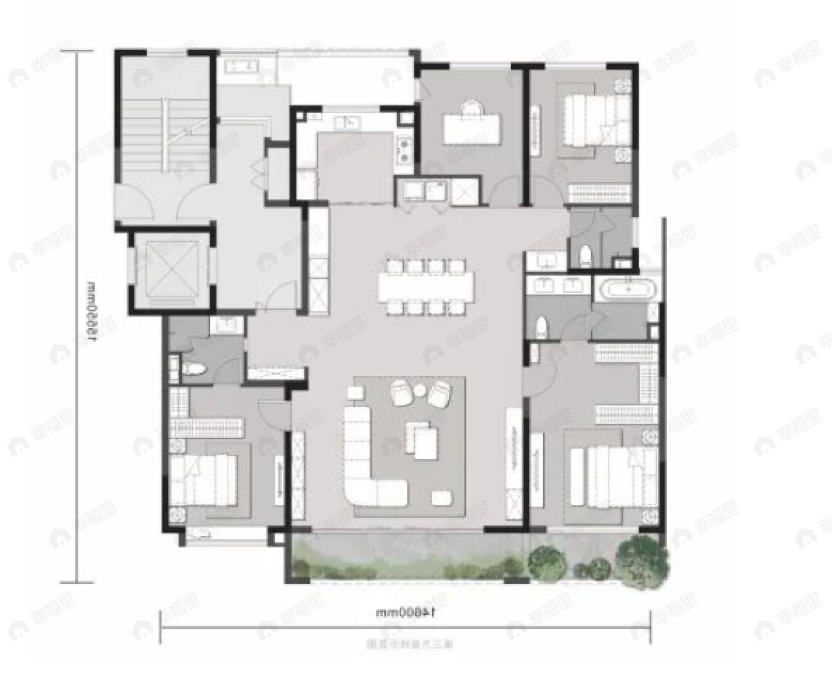 中粮·大悦未来城4室2厅3卫户型图